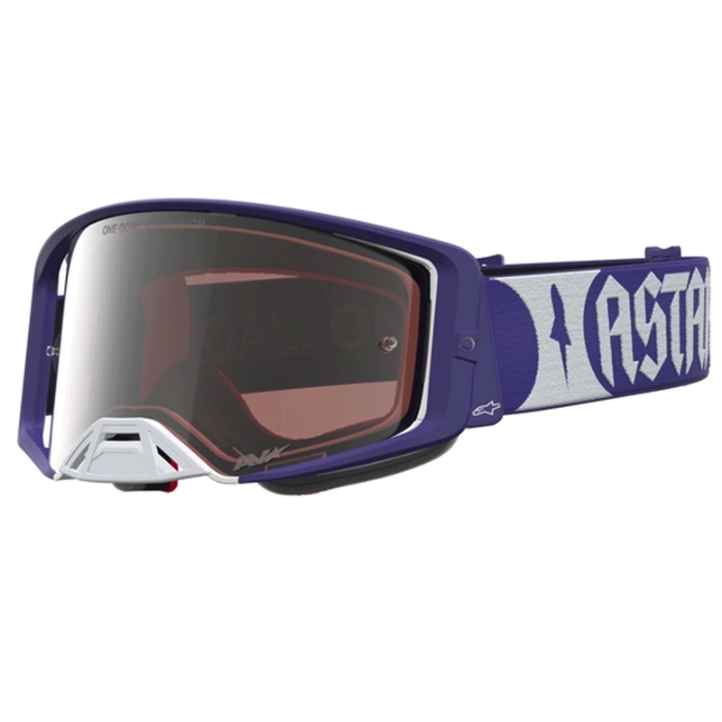 Lunettes de motocross Alpinestars Supertech Atrox bleu et blanc