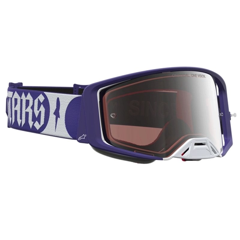 Lunettes de motocross Alpinestars Supertech Atrox bleu et blanc