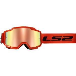 Lunettes de motocross LS2 Charger H-V orange avec plexi iridium