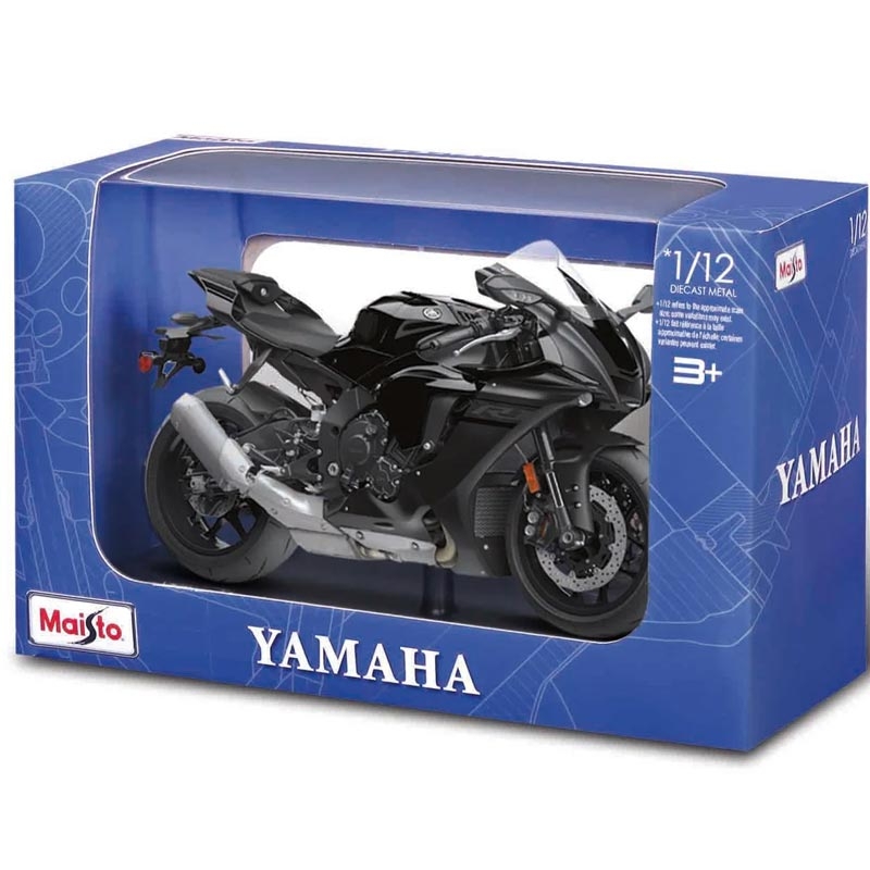 Maisto Yamaha YZF-R1, modèle réduit de moto noir à l'échelle 1:12