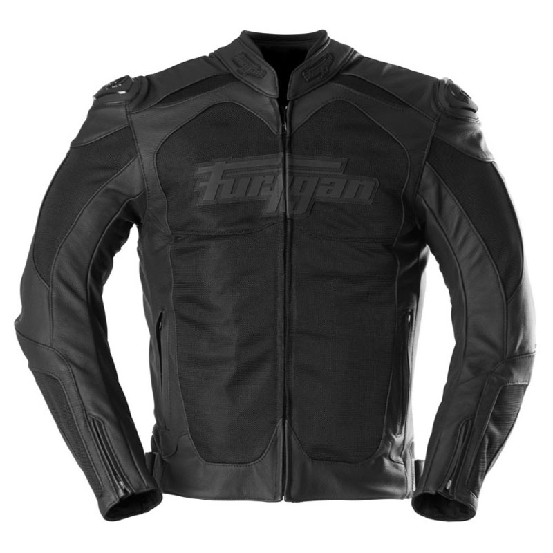 Blouson de moto en cuir Furygan Speed Mesh 3 noir - 2e qualité - II. qualité