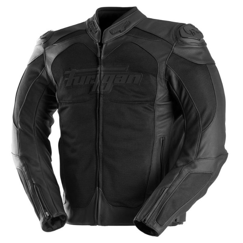 Blouson de moto en cuir Furygan Speed Mesh 3 noir - 2e qualité - II. qualité