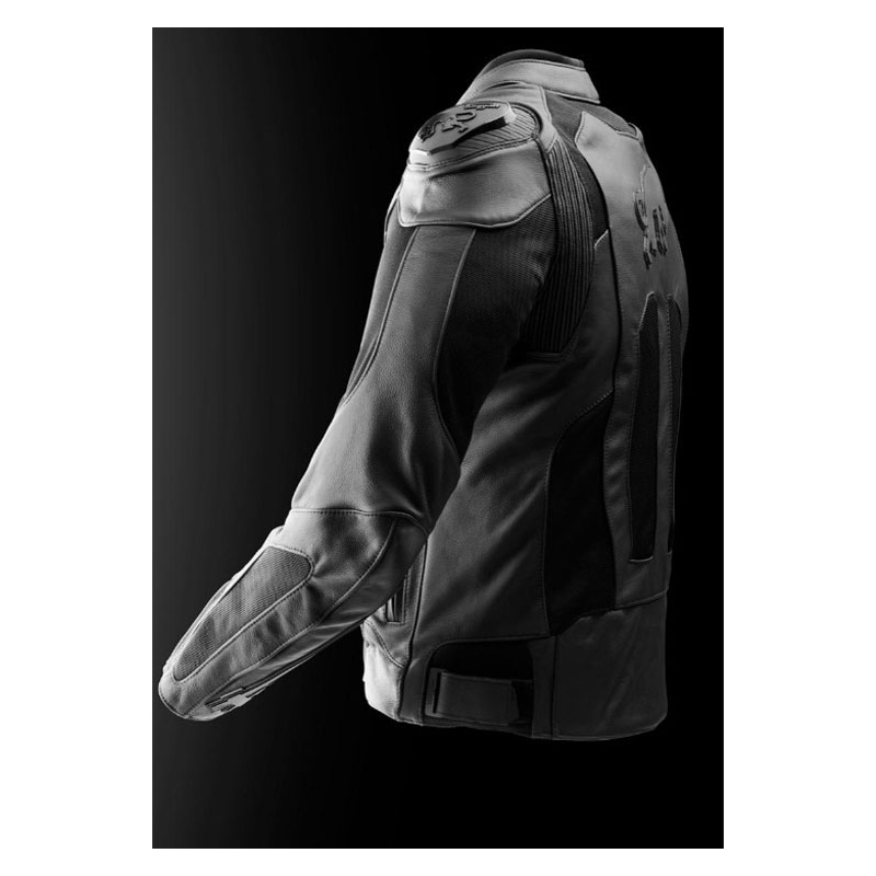 Blouson de moto en cuir Furygan Speed Mesh 3 noir - 2e qualité - II. qualité