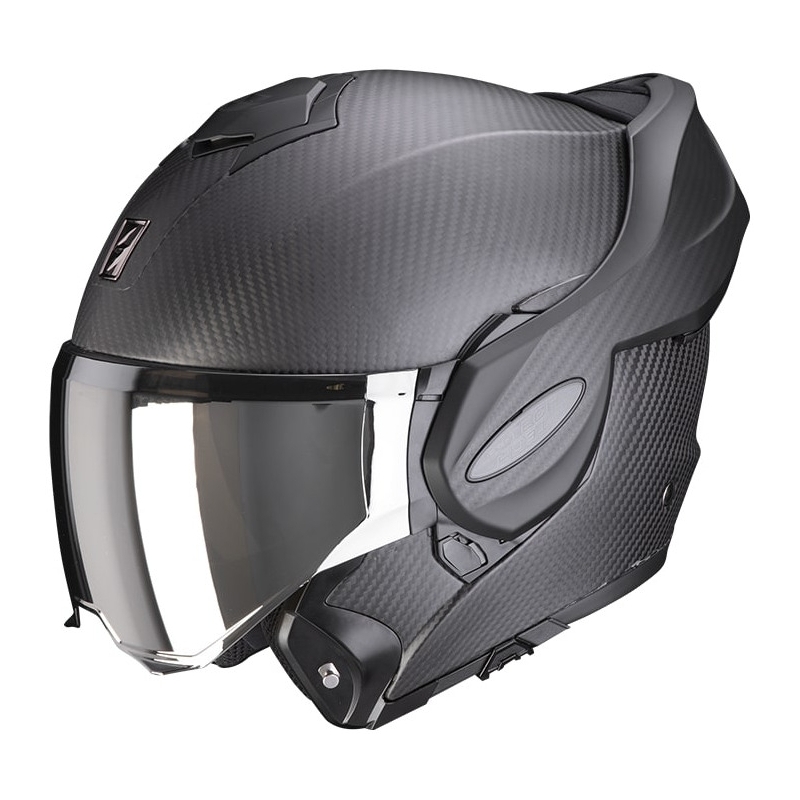 Casque modulable Scorpion EXO-TECH EVO Carbon, noir mat - II. qualité