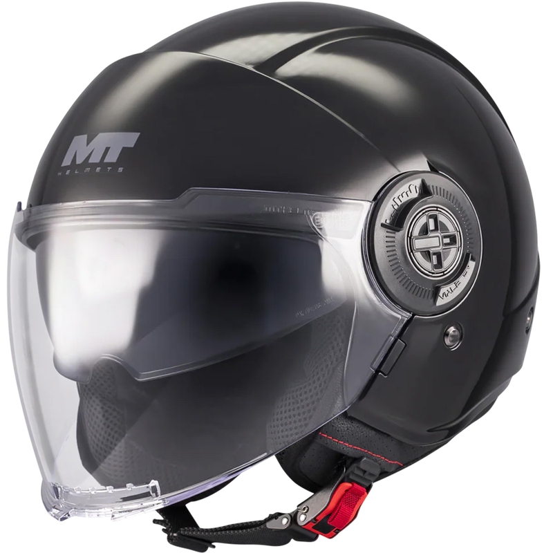 Casque de moto ouvert MT Viale SV S Pure A1 noir - II. qualité