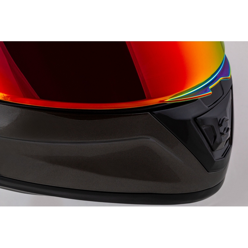 Casque intégral de moto Cassida Aero Super Mono, noir brillant chromé - II. qualité