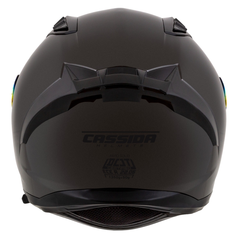 Casque intégral de moto Cassida Aero Super Mono, noir brillant chromé - II. qualité