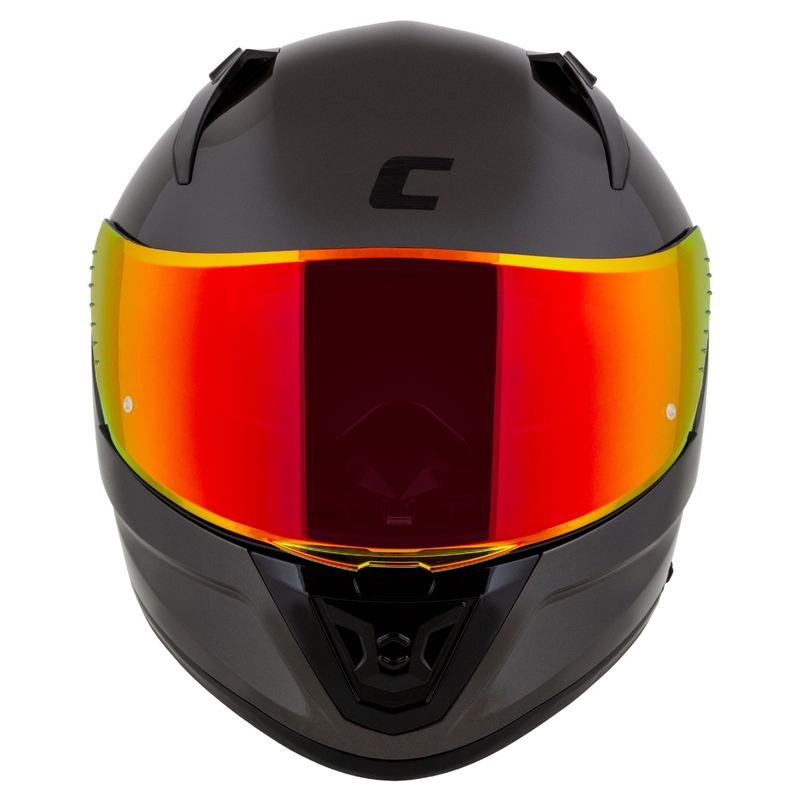 Casque intégral de moto Cassida Aero Super Mono, noir brillant chromé - II. qualité