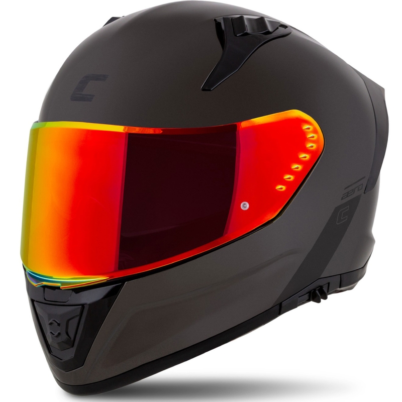 Casque intégral de moto Cassida Aero Super Mono, noir brillant chromé - II. qualité