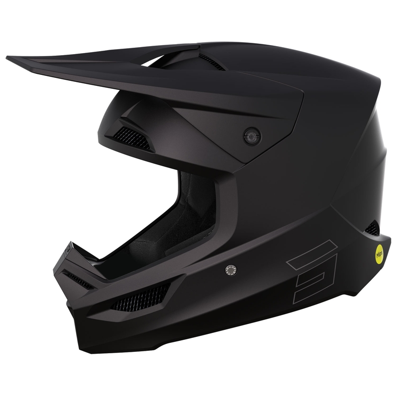 Casque de motocross Shot Race Solid noir - II. qualité soldes