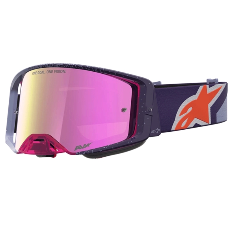 Lunettes de motocross Alpinestars Supertech Hiten violet-rouge