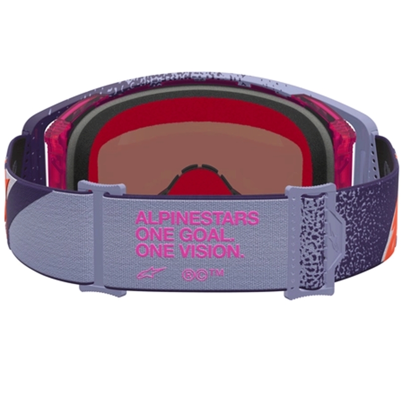 Lunettes de motocross Alpinestars Supertech Hiten violet-rouge