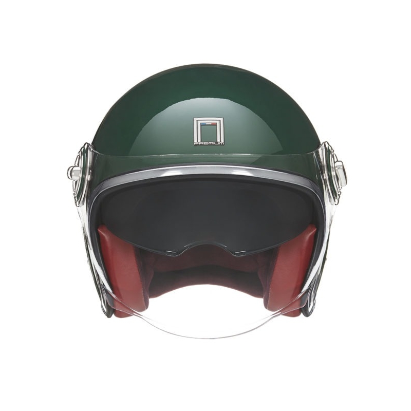 Casque moto ouvert NOX PREMIUM Heritage vert - II. qualité