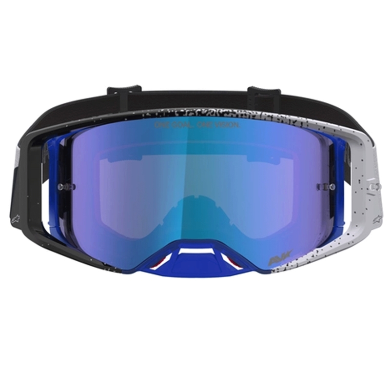 Lunettes de motocross Alpinestars Supertech Hiten noir et bleu