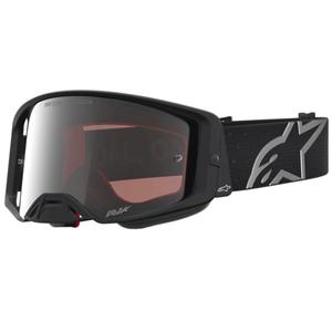 Lunettes de motocross Alpinestars Supertech Vesta noir mat et argent