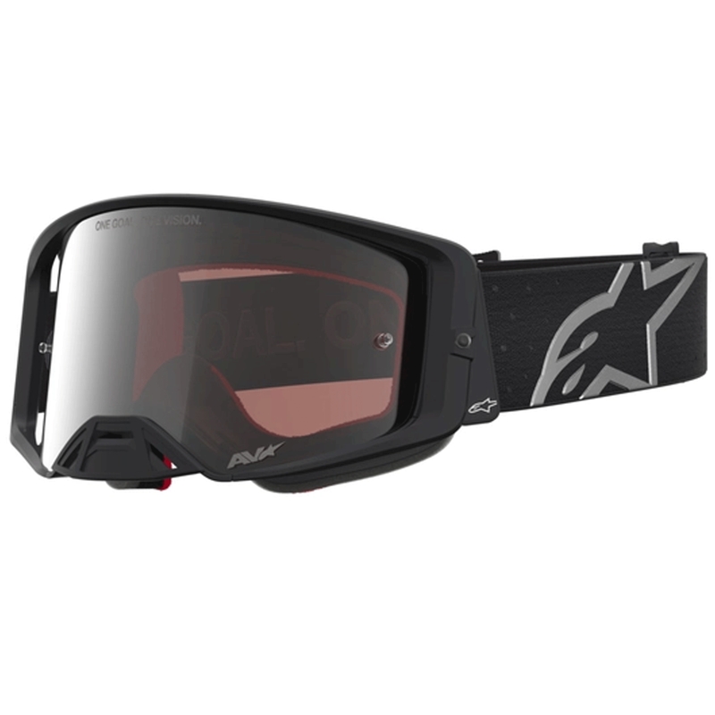 Lunettes de motocross Alpinestars Supertech Vesta noir mat et argent