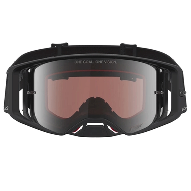 Lunettes de motocross Alpinestars Supertech Vesta noir mat et argent