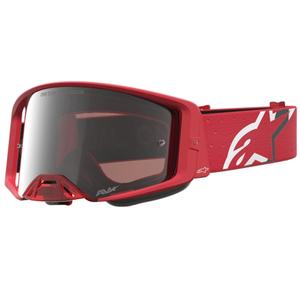 Lunettes de motocross Alpinestars Supertech Vesta rouge fluo chromé