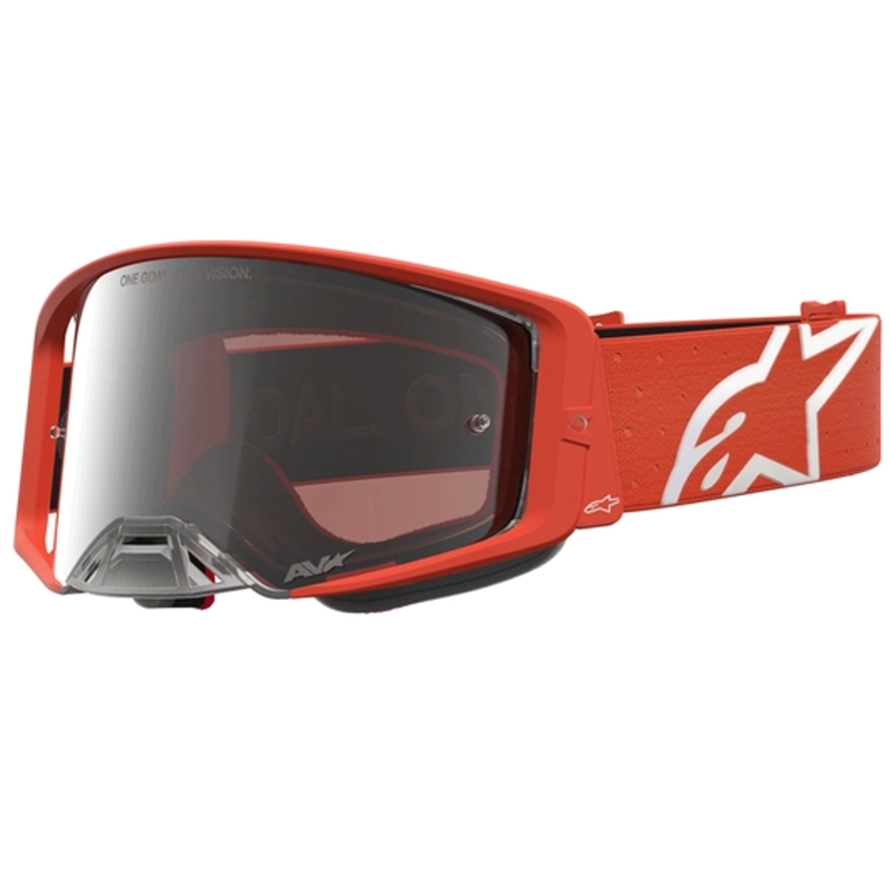Lunettes de motocross Alpinestars Supertech Vesta orange et argent
