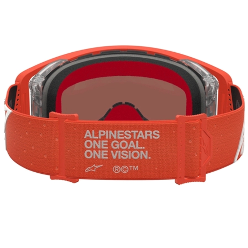 Lunettes de motocross Alpinestars Supertech Vesta orange et argent