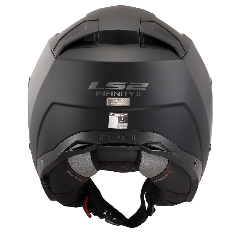 Casque moto ouvert LS2 OF603 Infinity II Solid Black Matte - II. qualité