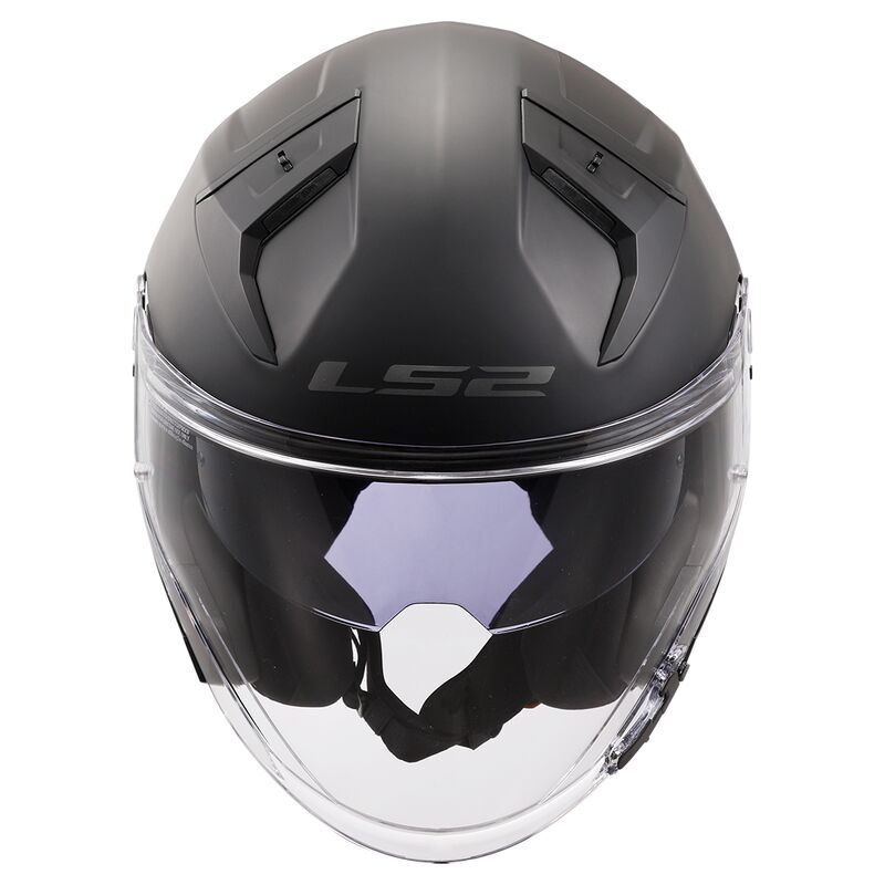 Casque moto ouvert LS2 OF603 Infinity II Solid Black Matte - II. qualité