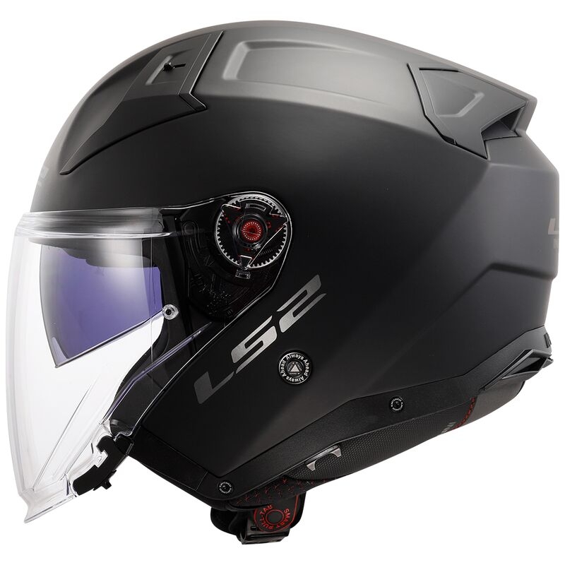 Casque moto ouvert LS2 OF603 Infinity II Solid Black Matte - II. qualité