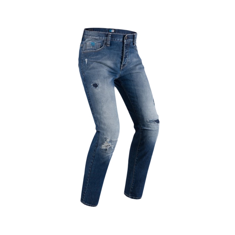 Jean moto bleu PMJ Street soldes - II. qualité