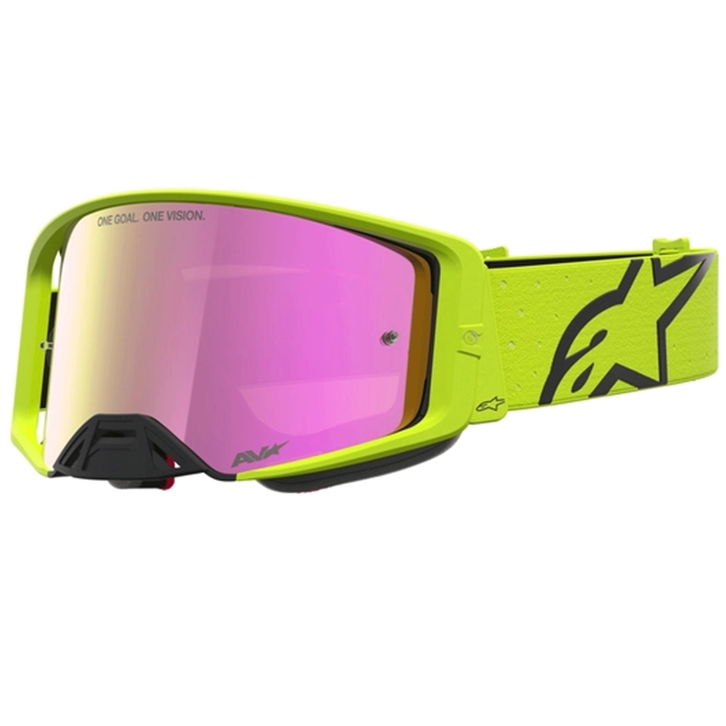 Lunettes de motocross Alpinestars Supertech Vesta jaune fluo et noir