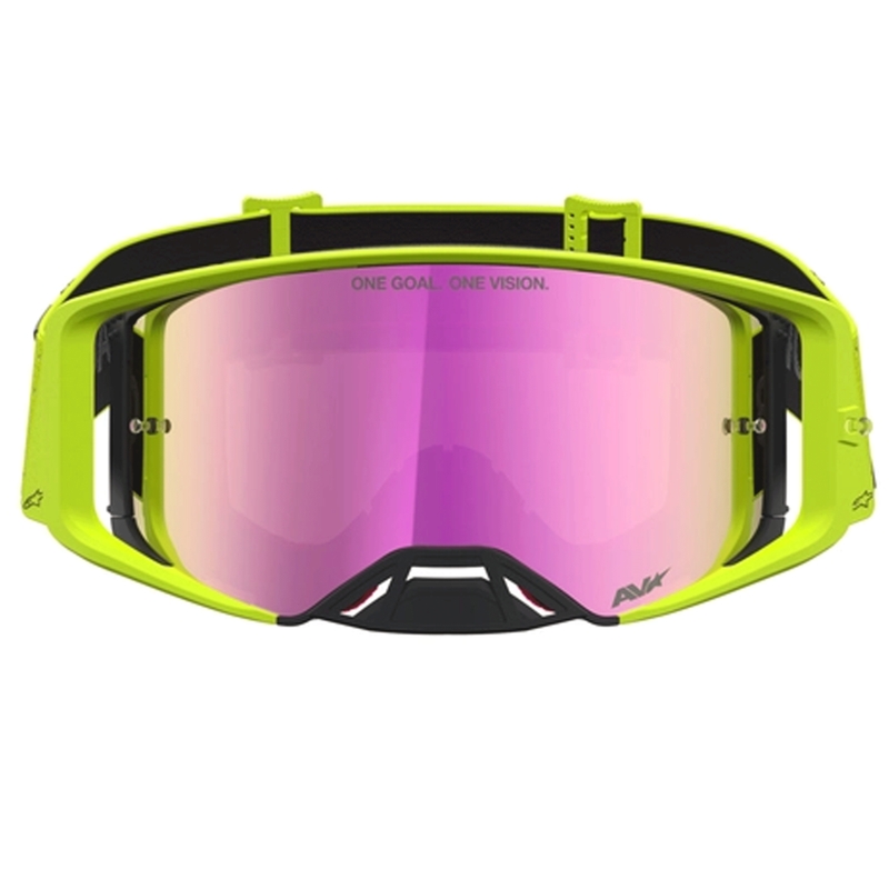 Lunettes de motocross Alpinestars Supertech Vesta jaune fluo et noir