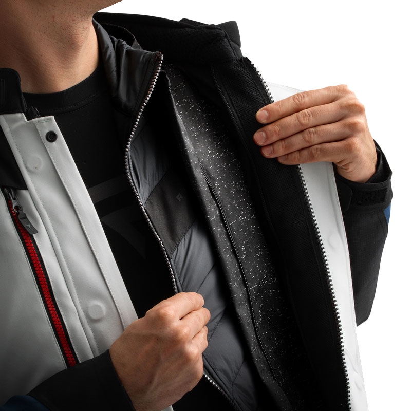 Blouson de moto Rebelhorn Hardy 3.0 bleu-gris-rouge 2 - II. qualité