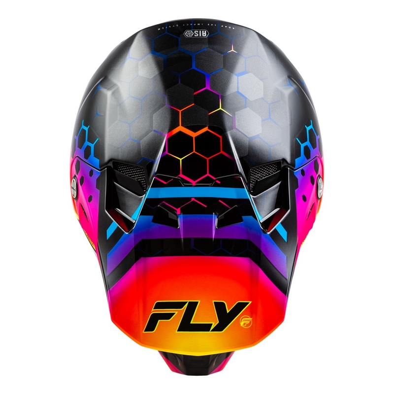 Casque motocross FLY Racing Formula CC Tektonic noir-jaune-rose - II. qualité