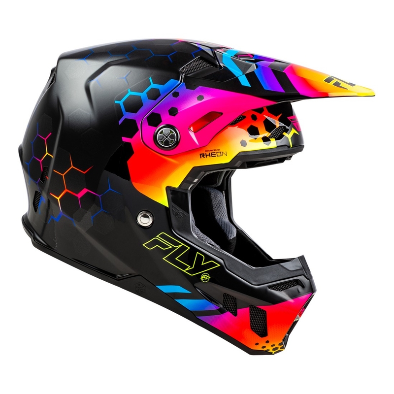 Casque motocross FLY Racing Formula CC Tektonic noir-jaune-rose - II. qualité