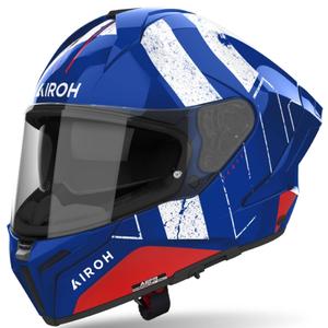 Casque moto intégral Airoh MATRYX Scope bleu-rouge