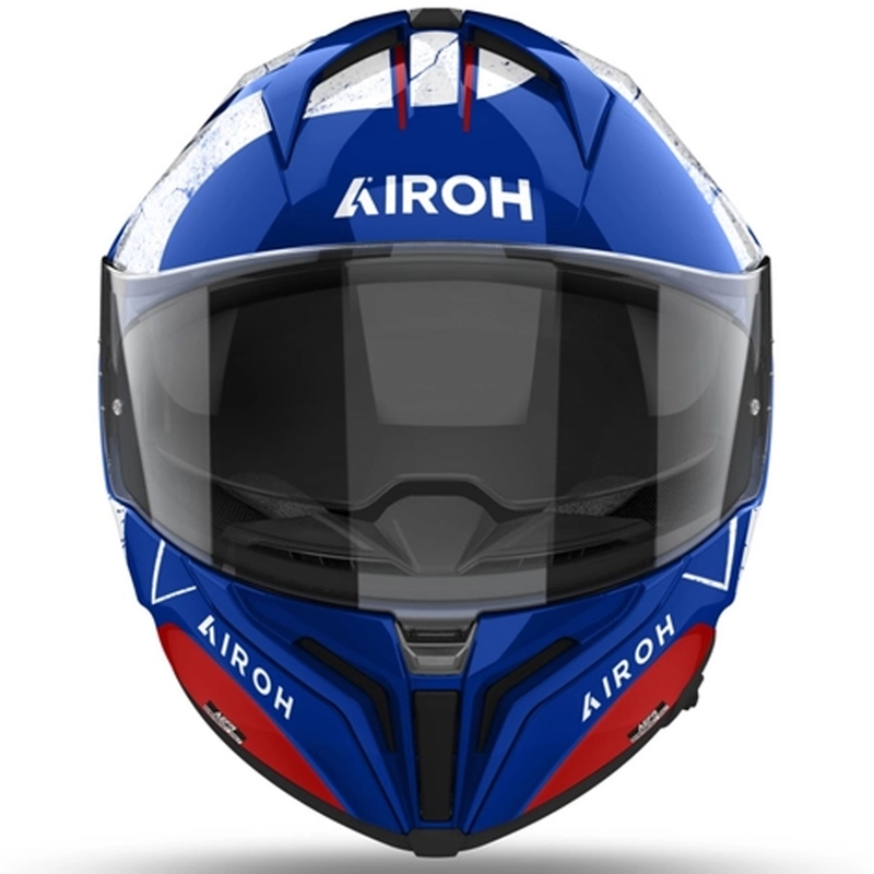 Casque moto intégral Airoh MATRYX Scope bleu-rouge