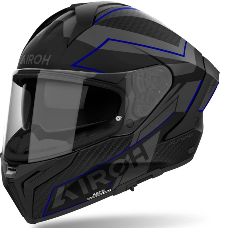 Casque moto intégral Airoh MATRYX Sentinel bleu mat