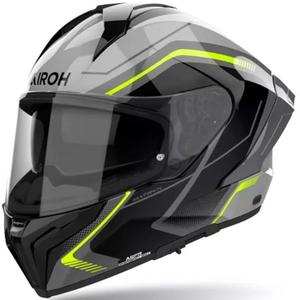 Casque moto intégral Airoh MATRYX Wide noir-gris-jaune