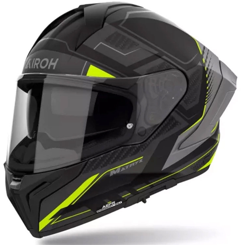 Casque moto intégral Airoh MATRYX Rocket jaune mat