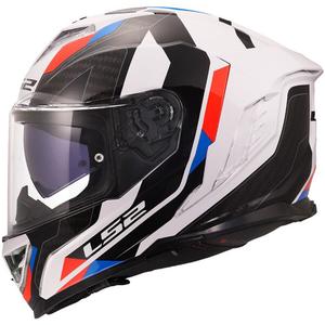 Casque intégral de moto LS2 FF818 Storm III Sports blanc brillant-bleu-rouge - II. qualité