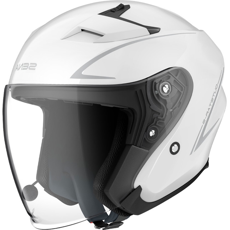 Casque moto ouvert SENA Outstar S blanc brillant - II. qualité
