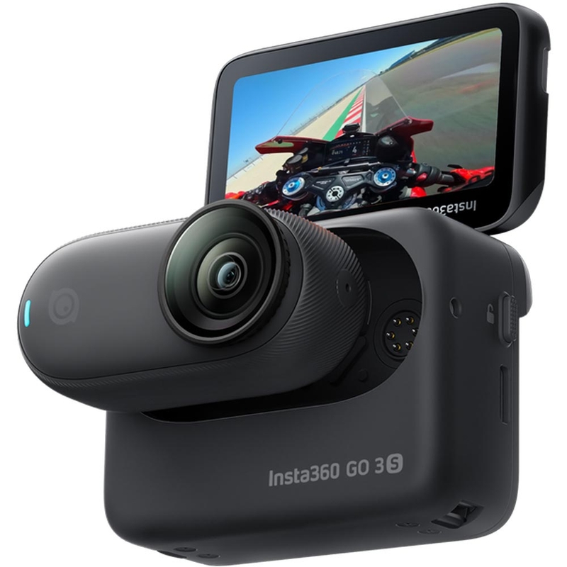 Caméra d'action POV Insta360 GO 3S pour casque de moto (noire)