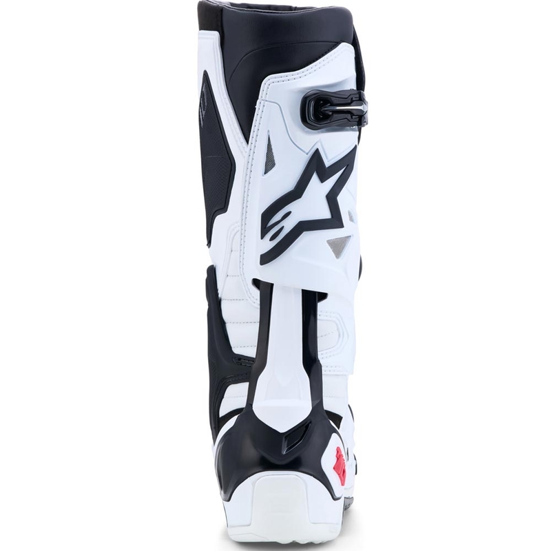 Bottes de motocross Alpinestars TECH 10 blanches-noires-rouges