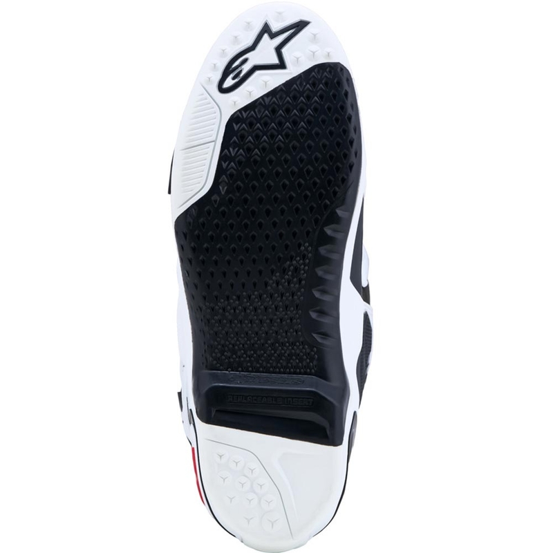 Bottes de motocross Alpinestars TECH 10 blanches-noires-rouges