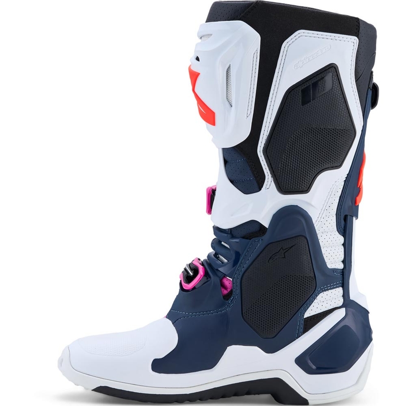Bottes de motocross Alpinestars TECH 10 Supervented bleu foncé-blanc-noir-violet