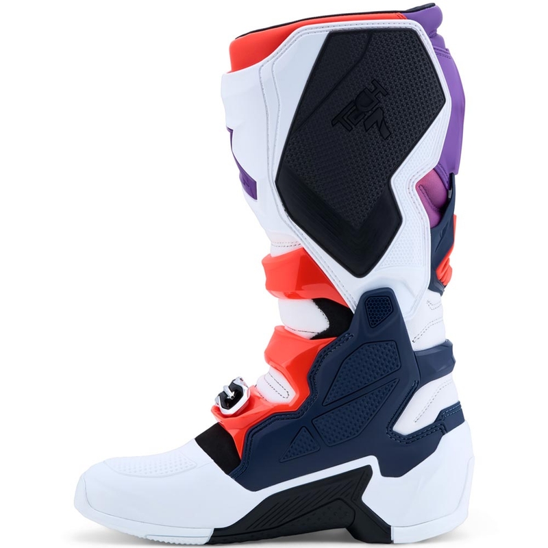 Bottes de motocross Alpinestars TECH 7 violet-blanc-bleu foncé-rouge fluo
