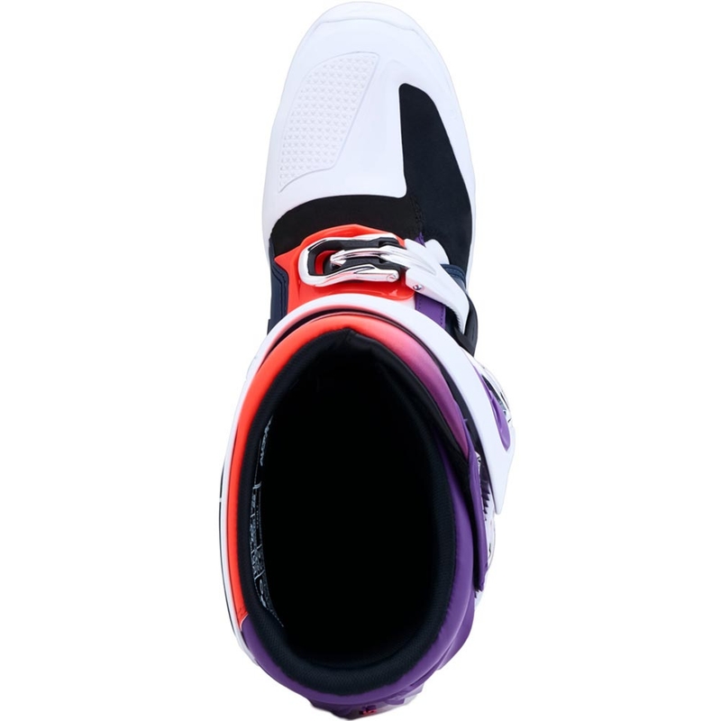 Bottes de motocross Alpinestars TECH 7 violet-blanc-bleu foncé-rouge fluo
