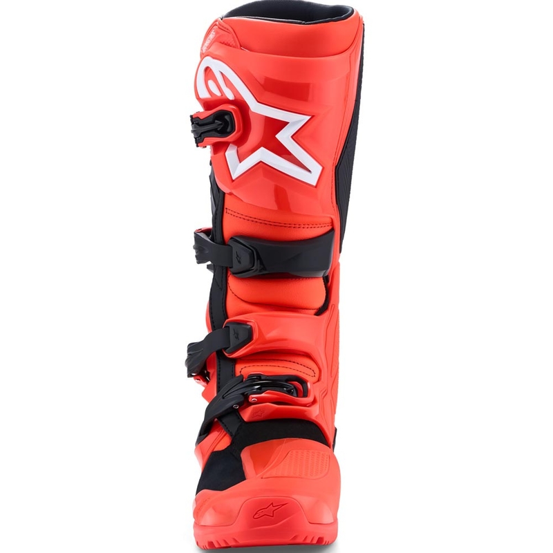 Bottes de moto Alpinestars TECH 7 Enduro rouge fluo et noir