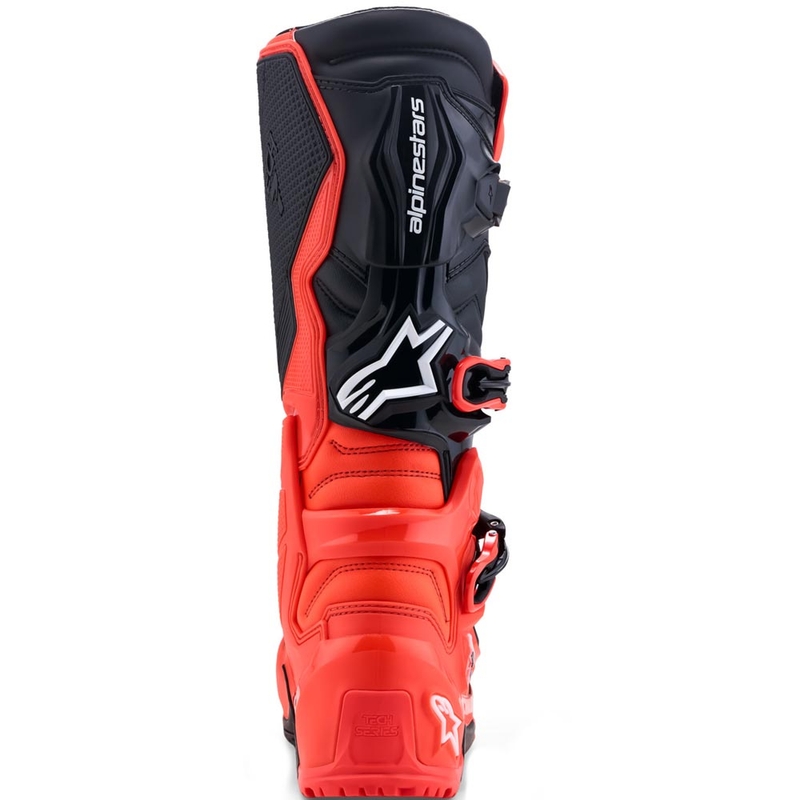 Bottes de moto Alpinestars TECH 7 Enduro rouge fluo et noir