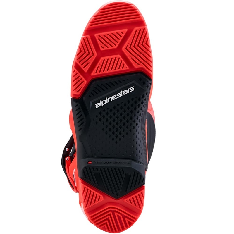 Bottes de moto Alpinestars TECH 7 Enduro rouge fluo et noir