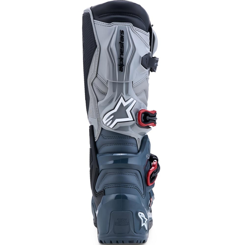 Bottes de moto Alpinestars TECH 7 Enduro Drystar Gris foncé-Gris clair-Rouge